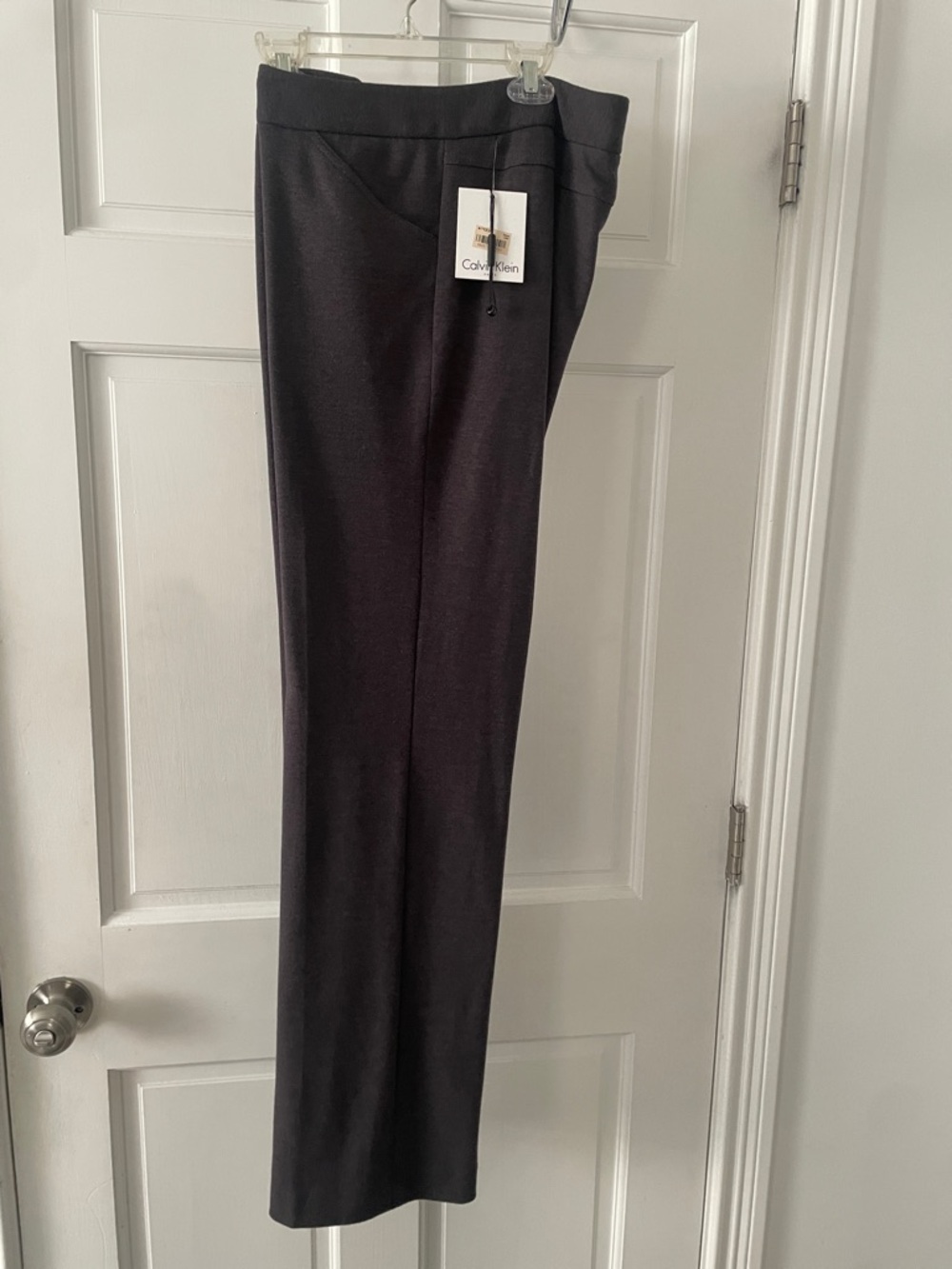 Calvin Klein Dark Gray Boot-Cut Dress Pants